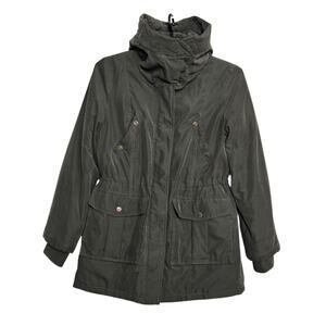 Womens Lauren Ralph Lauren Coat Parka Size Large Green Hood Zip